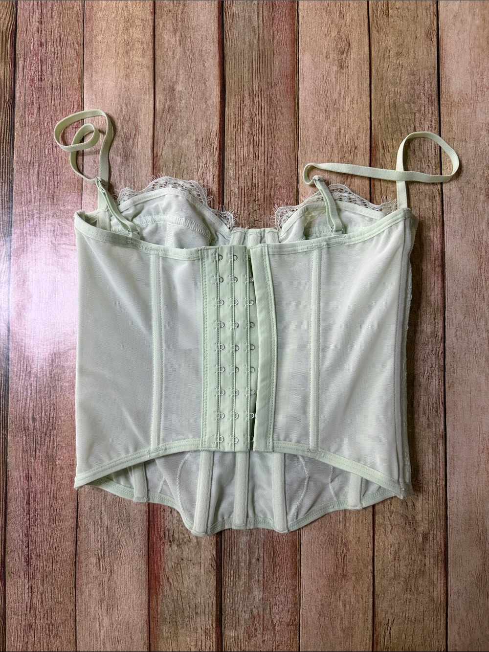 Urban Outfitters Mint Lace Bustier Corset Top - Picture 2 of 2